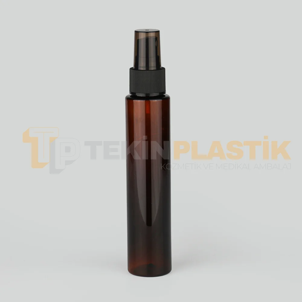 100 ML Toptan Boş Sert Plastik Şişe Amber Renk Siyah Mist Spreyli 100 ML Toptan Boş Sert Plastik Şişe Amber Renk Siyah Mist Spreyli