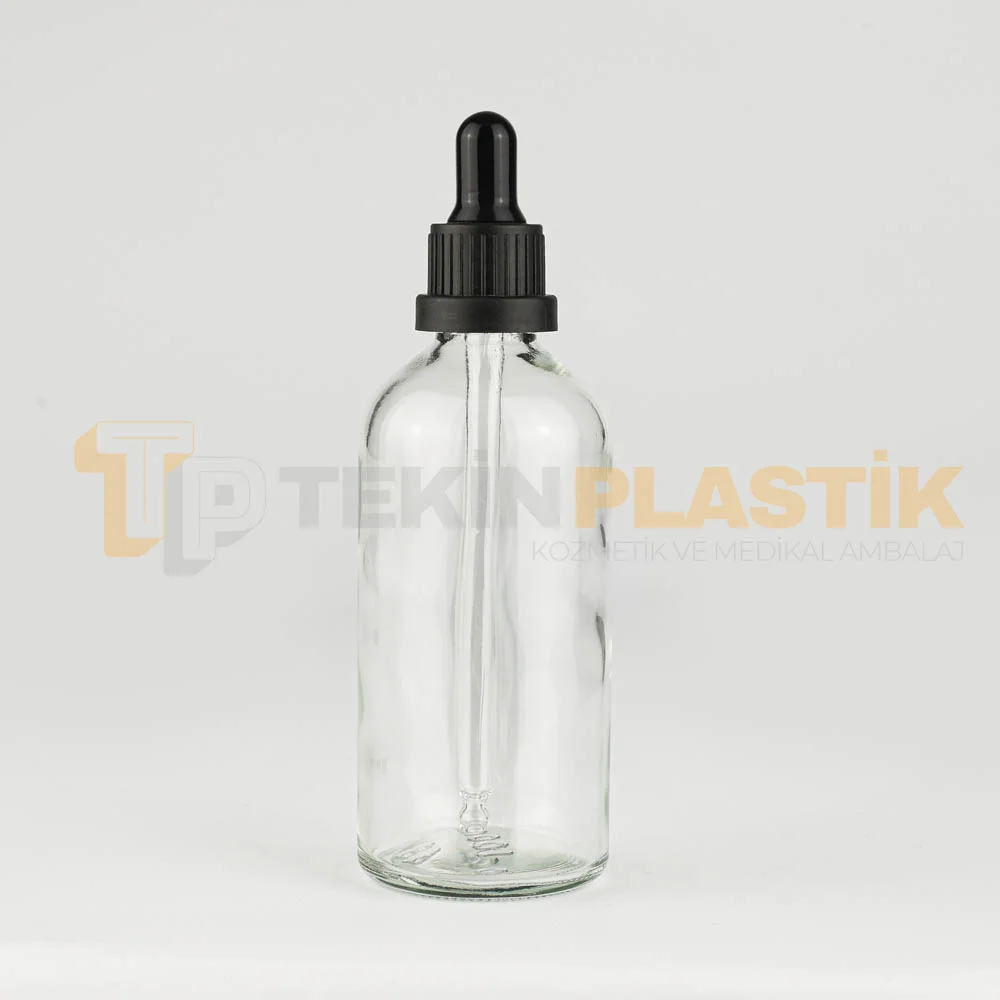 100 ML Toptan Şeffaf Cam Damlalıklı Dropper Şişe Siyah Plastik Kilitli Kapaklı Takım 100 ML Toptan Şeffaf Cam Damlalıklı Dropper Şişe Siyah Plastik Kilitli Kapaklı Takım