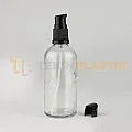 100 ML Toptan Şeffaf Cam Dropper Şişe Siyah Losyon Serum Pompalı