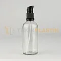 100 ML Toptan Şeffaf Cam Dropper Şişe Siyah Losyon Serum Pompalı