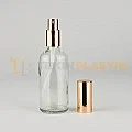 100 ML Toptan Şeffaf Cam Dropper Şişe Metal Gold Kaplama Sprey Takım 100 ML Toptan Şeffaf Cam Dropper Şişe Metal Gold Kaplama Sprey Takım