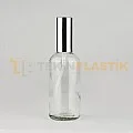 100 ML Toptan Şeffaf Cam Dropper Şişe Metal Gümüş Kaplama Sprey Takım 100 ML Toptan Şeffaf Cam Dropper Şişe Metal Gümüş Kaplama Sprey Takım