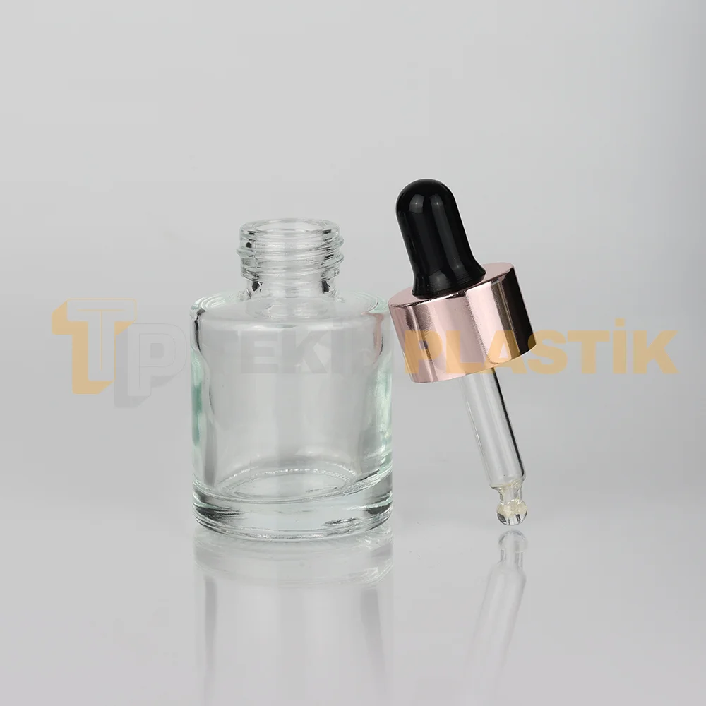 20 ml Toptan Premium Cam Damlalıklı Dropper Şişe Metal Rose Gold Siyah Damlalık Takımlı 20 ml Toptan Premium Cam Damlalıklı Dropper Şişe Metal Rose Gold Siyah Damlalık Takımlı