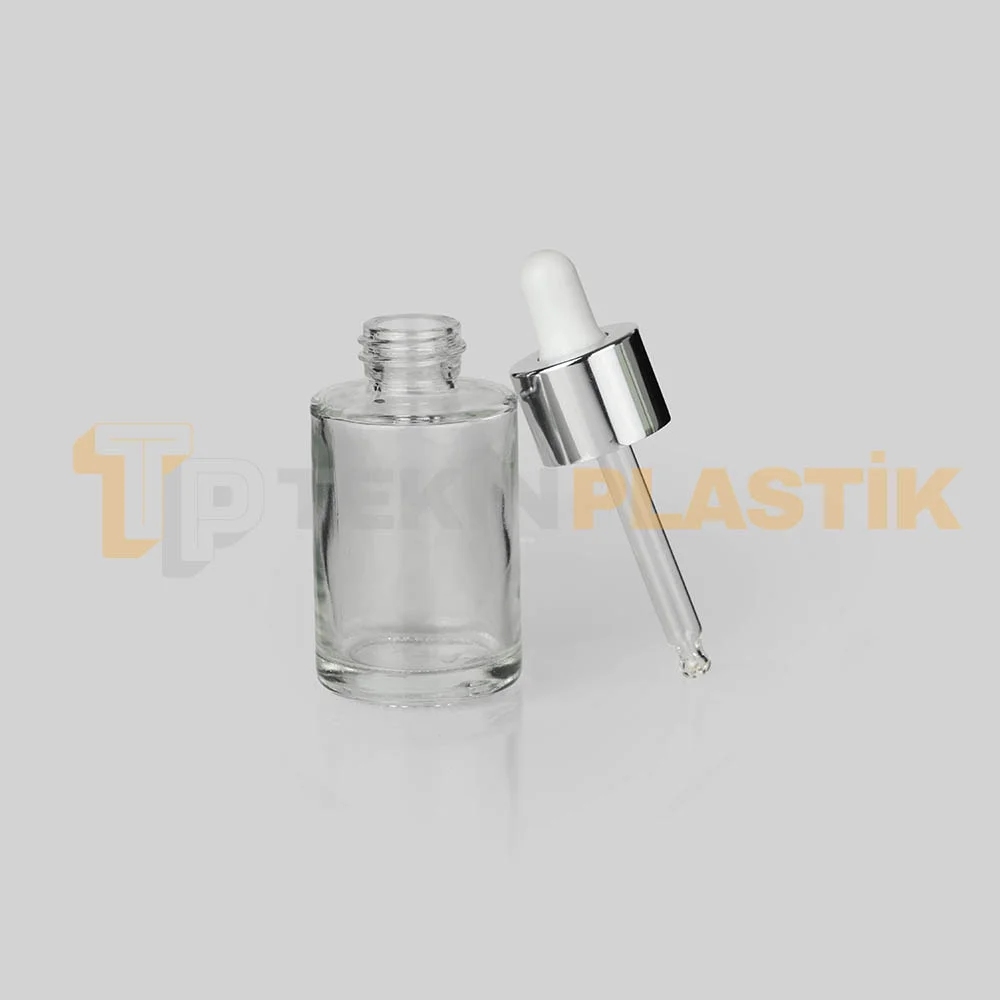 30 ml Toptan Premium Cam Damlalıklı Dropper Şişe Metal Gümüş Beyaz Damlalık Takımlı 30 ml Toptan Premium Cam Damlalıklı Dropper Şişe Metal Gümüş Beyaz Damlalık Takımlı