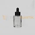 30 ml Toptan Premium Cam Damlalıklı Dropper Şişe Metal Siyah Damlalık Takımlı