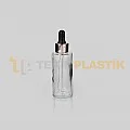 50 ml Toptan Premium Cam Damlalıklı Dropper Şişe Metal Rose Gold Siyah Damlalık Takımlı