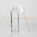 90 ml Toptan Premium Cam Damlalıklı Dropper Şişe Beyaz Damlalık Takımlı