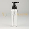 100 ML Toptan Silindir Şeffaf Boş Plastik Pet Şişe Siyah Sıvı Sabun Pompalı