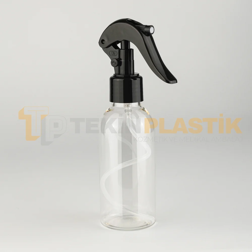 Pet Şişe Toptan 100 ML  Boş Siyah Mini Trigerli