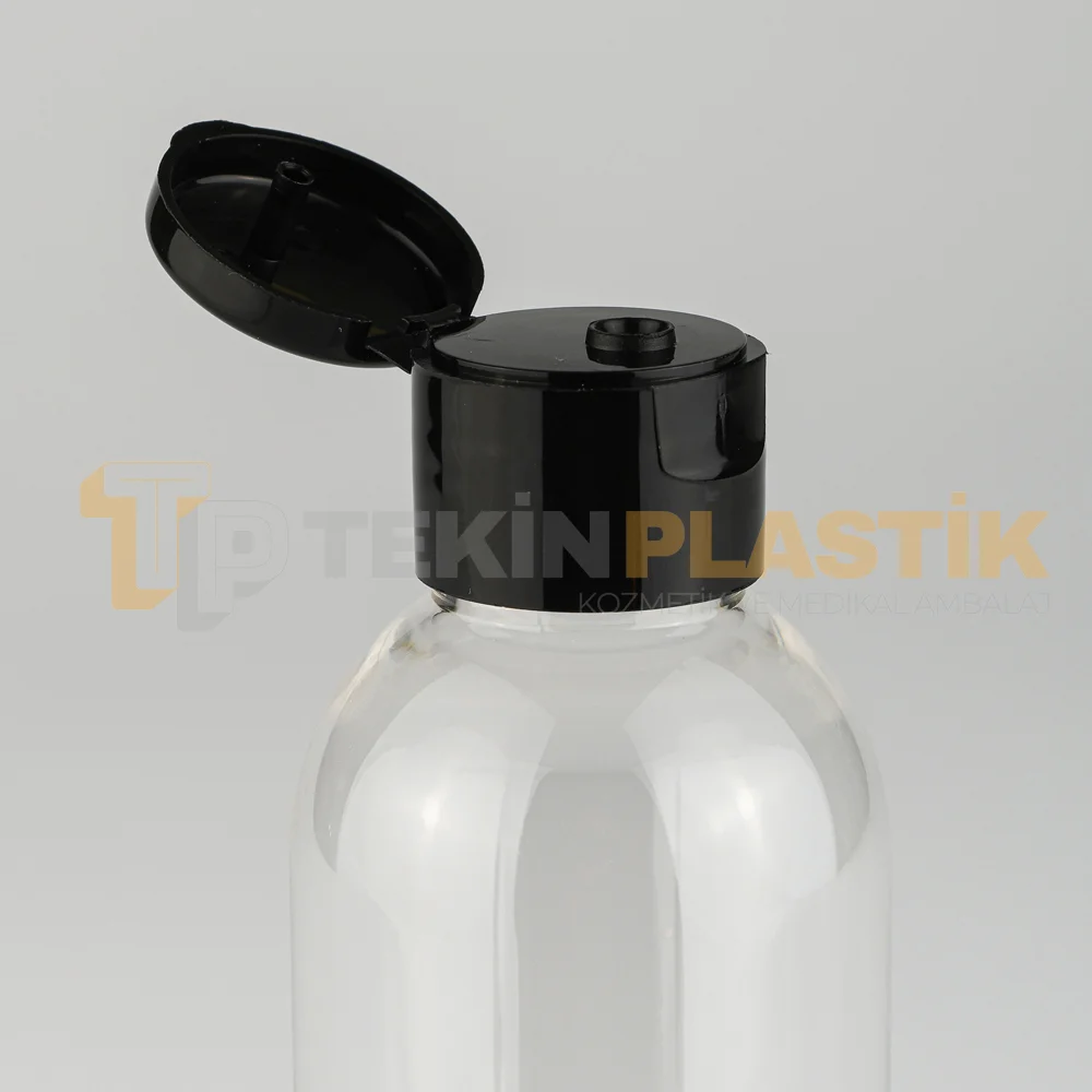 Pet Şişe 100 ML Boş Tombul Model Plastik Şişe Siyah Açmalı Fliptop Kapaklı Pet Şişe 100 ML Boş Tombul Model Plastik Şişe Siyah Açmalı Fliptop Kapaklı
