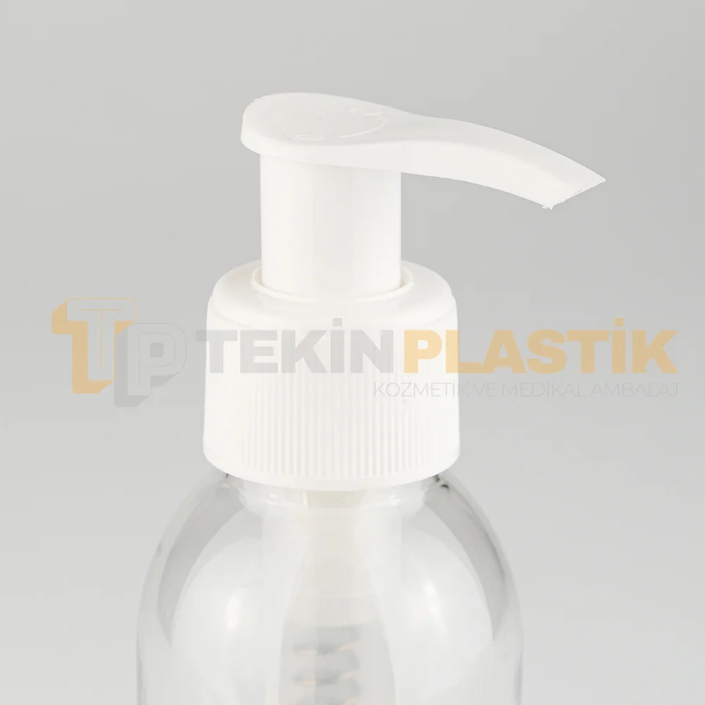 100 ML Pet Şişe Tombul Beyaz Sıvı Sabun Pompalı