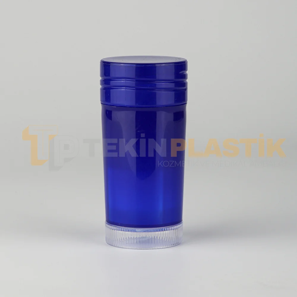 50 ML Stick Vaks Ambalajı Mavi Renk Alttan Çevirmeli Model 50 ML Stick Vaks Ambalajı Mavi Renk Alttan Çevirmeli Model