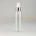 150 ML Şeffaf Toptan Boş Plastik Şişe Gümüş Beyaz Parmak Spreyli