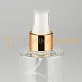 200 ML Şeffaf Toptan Boş Plastik Şişe Kaplamalı Gold Beyaz Parmak Spreyli