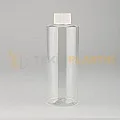 250 ML Şeffaf Toptan Boş Plastik Şişe Contalı Düz Beyaz Kapaklı