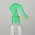 250 ML Şeffaf Boston Model Toptan Boş Plastik Şişe Yeşil Mini Trigerli	