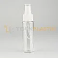 50 ML Şeffaf Toptan Boş Plastik Şişe Beyaz Parmak Spreyli