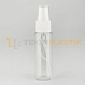 50 ML Şeffaf Toptan Boş Plastik Şişe Beyaz Parmak Spreyli
