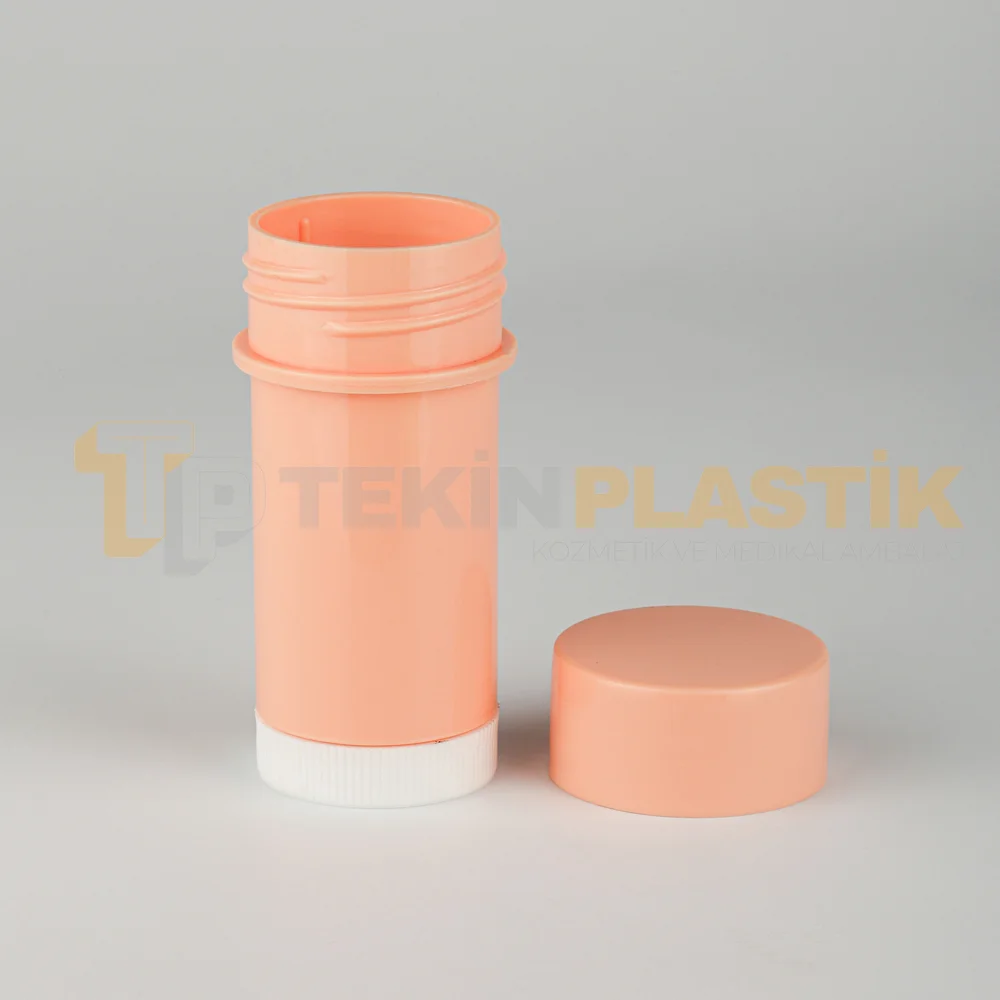 50 ML Plastik Stick Ambalajı Krem Renk Alttan Çevirmeli Model 50 ML Plastik Stick Ambalajı Krem Renk Alttan Çevirmeli Model