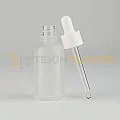 30 ML Toptan Buzlu Model Cam Dropper Şişe Beyaz Damlalık Takım