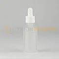 30 ML Toptan Buzlu Model Cam Dropper Şişe Beyaz Damlalık Takım