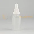 30 ML Toptan Buzlu Model Cam Dropper Şişe Beyaz Plastik Kilitli Kapaklı Damlalık Takım