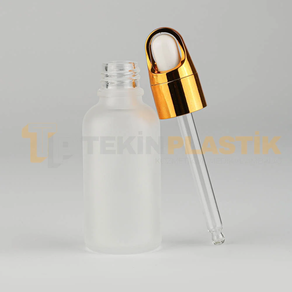 30 ML Toptan Buzlu Model Cam Dropper Şişe Metal Gold Kelebek Damlalık Takım 30 ML Toptan Buzlu Model Cam Dropper Şişe Metal Gold Kelebek Damlalık Takım
