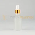30 ML Toptan Buzlu Model Cam Dropper Şişe Metal Gold Beyaz Damlalık Takım 30 ML Toptan Buzlu Model Cam Dropper Şişe Metal Gold Beyaz Damlalık Takım