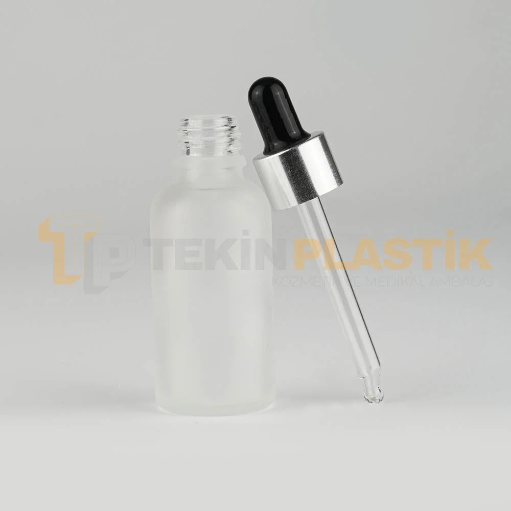 30 ML Toptan Buzlu Model Cam Dropper Şişe Metal Gümüş Siyah Damlalık Takım 30 ML Toptan Buzlu Model Cam Dropper Şişe Metal Gümüş Siyah Damlalık Takım