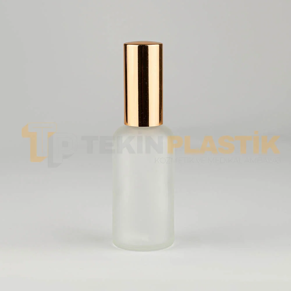 30 ML Toptan Buzlu Model Cam Dropper Şişe Metal Gold Sprey Takım