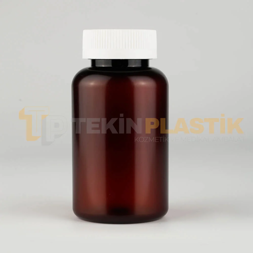 38 Ağız 250 ML Buzlu Amber Renk Plastik Tablet Kapsül İlaç Şişesi Beyaz Çocuk Emniyet Kapaklı 38 Ağız 250 ML Buzlu Amber Renk Plastik Tablet Kapsül İlaç Şişesi Beyaz Çocuk Emniyet Kapaklı