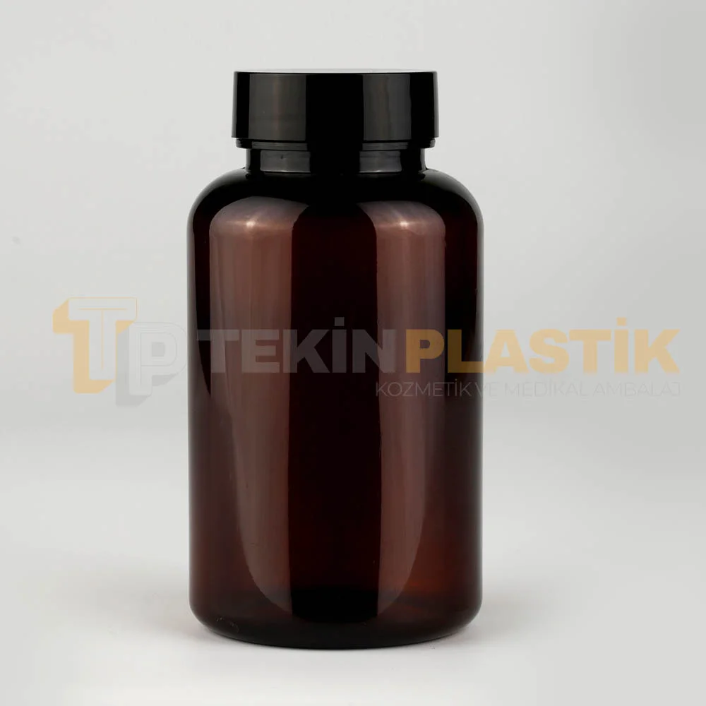 38 Ağız 250 ML Amber Renk Plastik Tablet Kapsül İlaç Şişesi Contalı Siyah Düz Kapaklı 38 Ağız 250 ML Amber Renk Plastik Tablet Kapsül İlaç Şişesi Contalı Siyah Düz Kapaklı