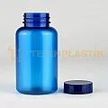 38 Ağız 250 ML Buzlu Mavi Renk Plastik Tablet Kapsül İlaç Şişesi Contalı Lacivert Düz Kapaklı 38 Ağız 250 ML Buzlu Mavi Renk Plastik Tablet Kapsül İlaç Şişesi Contalı Lacivert Düz Kapaklı
