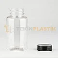 38 Ağız 250 ML Şeffaf Plastik Tablet Kapsül İlaç Şişesi Contalı Siyah Düz Kapaklı 38 Ağız 250 ML Şeffaf Plastik Tablet Kapsül İlaç Şişesi Contalı Siyah Düz Kapaklı