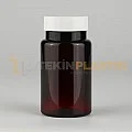 38 Ağız 100 ML Amber Renk Plastik Tablet Kapsül İlaç Şişesi Contalı Beyaz Düz Kapaklı 38 Ağız 100 ML Amber Renk Plastik Tablet Kapsül İlaç Şişesi Contalı Beyaz Düz Kapaklı