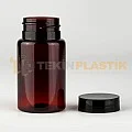 38 Ağız 100 ML Amber Renk Plastik Tablet Kapsül İlaç Şişesi Contalı Siyah Düz Kapaklı 38 Ağız 100 ML Amber Renk Plastik Tablet Kapsül İlaç Şişesi Contalı Siyah Düz Kapaklı