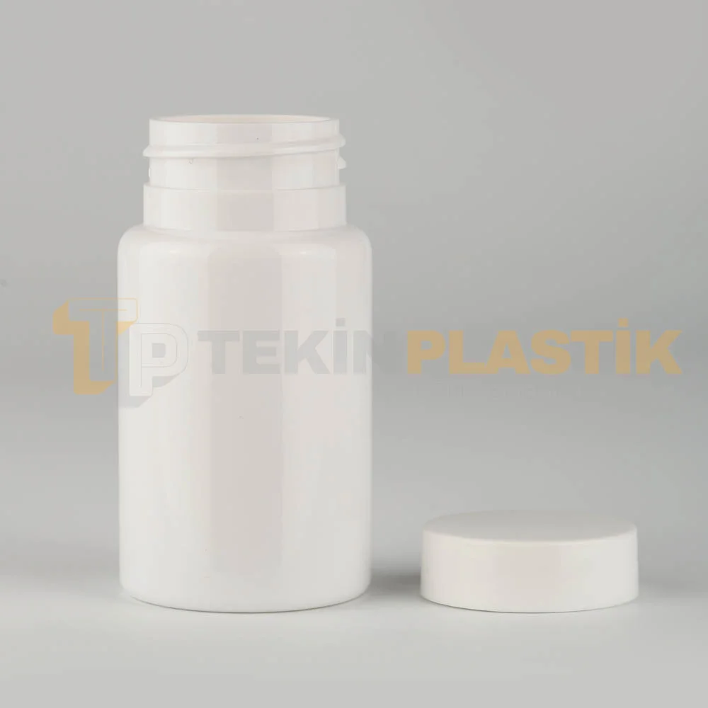38 Ağız 100 ML Beyaz Renk Plastik Tablet Kapsül İlaç Şişesi Contalı Beyaz Düz Kapaklı 38 Ağız 100 ML Beyaz Renk Plastik Tablet Kapsül İlaç Şişesi Contalı Beyaz Düz Kapaklı
