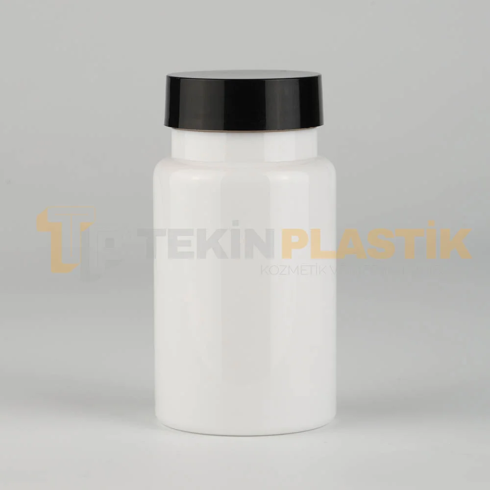 38 Ağız 100 ML Beyaz Renk Plastik Tablet Kapsül İlaç Şişesi Contalı Siyah Düz Kapaklı 38 Ağız 100 ML Beyaz Renk Plastik Tablet Kapsül İlaç Şişesi Contalı Siyah Düz Kapaklı