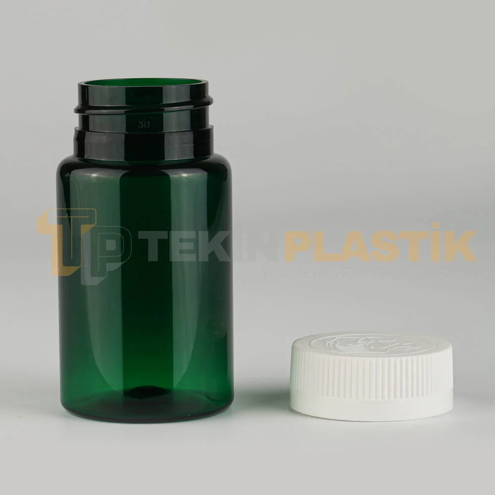 38 Ağız 100 ML Yeşil Renk Plastik Tablet Kapsül İlaç Şişesi Beyaz Çocuk Emniyet Kapaklı 38 Ağız 100 ML Yeşil Renk Plastik Tablet Kapsül İlaç Şişesi Beyaz Çocuk Emniyet Kapaklı