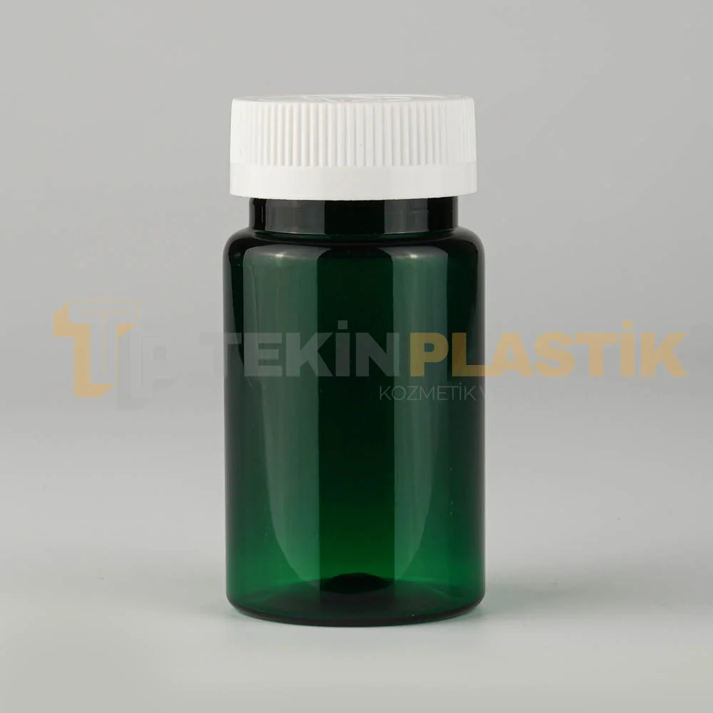 38 Ağız 100 ML Yeşil Renk Plastik Tablet Kapsül İlaç Şişesi Beyaz Çocuk Emniyet Kapaklı 38 Ağız 100 ML Yeşil Renk Plastik Tablet Kapsül İlaç Şişesi Beyaz Çocuk Emniyet Kapaklı