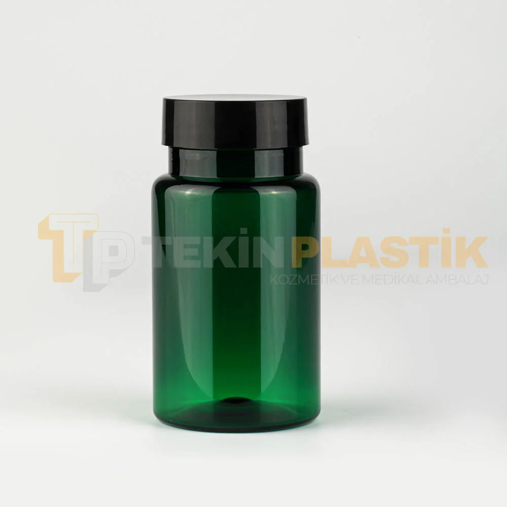 38 Ağız 100 ML Yeşil Renk Plastik Tablet Kapsül İlaç Şişesi Contalı Siyah Düz Kapaklı 38 Ağız 100 ML Yeşil Renk Plastik Tablet Kapsül İlaç Şişesi Contalı Siyah Düz Kapaklı