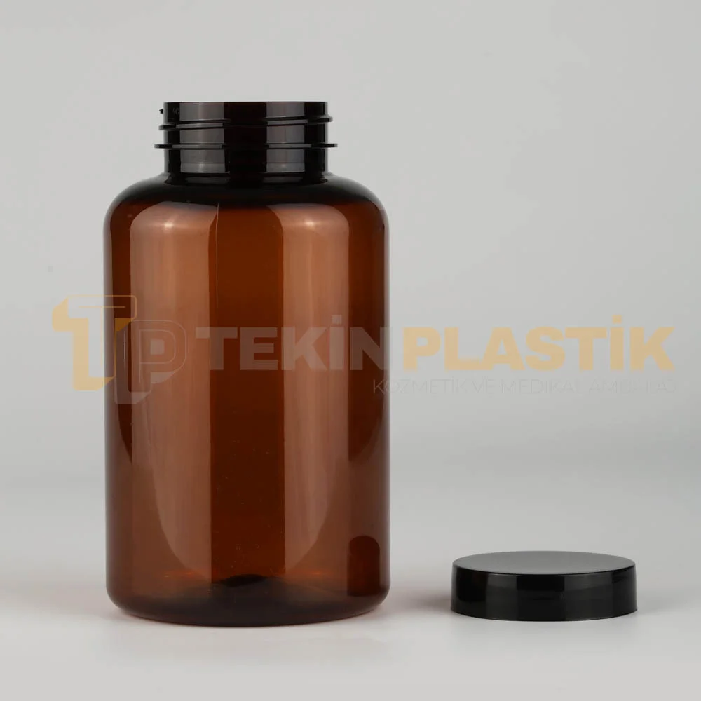 45 Ağız 370 ML Amber Renk Plastik Tablet Kapsül İlaç Şişesi Contalı Siyah Düz Kapaklı 45 Ağız 370 ML Amber Renk Plastik Tablet Kapsül İlaç Şişesi Contalı Siyah Düz Kapaklı