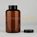45 Ağız 370 ML Amber Renk Plastik Tablet Kapsül İlaç Şişesi Contalı Siyah Düz Kapaklı 45 Ağız 370 ML Amber Renk Plastik Tablet Kapsül İlaç Şişesi Contalı Siyah Düz Kapaklı