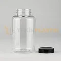 45 Ağız 370 ML Şeffaf Plastik Tablet Kapsül İlaç Şişesi Contalı Siyah Düz Kapaklı 45 Ağız 370 ML Şeffaf Plastik Tablet Kapsül İlaç Şişesi Contalı Siyah Düz Kapaklı
