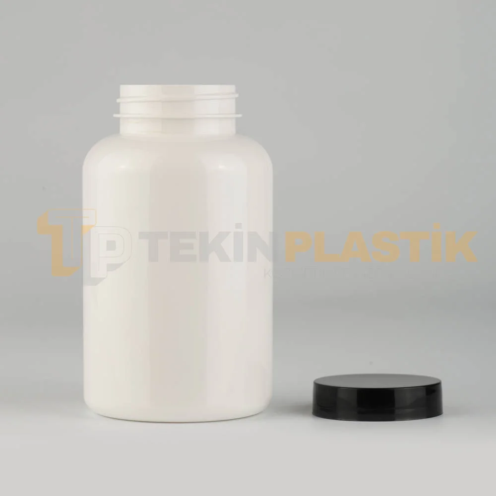 45 Ağız 400 ML Beyaz Renk Plastik Tablet Kapsül İlaç Şişesi Contalı Siyah Düz Kapaklı 45 Ağız 400 ML Beyaz Renk Plastik Tablet Kapsül İlaç Şişesi Contalı Siyah Düz Kapaklı