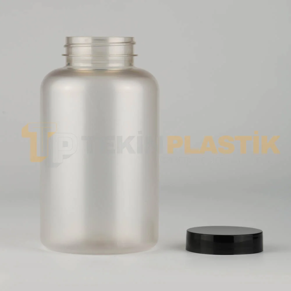 45 Ağız 400 ML Buzlu Şeffaf Plastik Tablet Kapsül İlaç Şişesi Contalı Siyah Düz Kapaklı 45 Ağız 400 ML Buzlu Şeffaf Plastik Tablet Kapsül İlaç Şişesi Contalı Siyah Düz Kapaklı