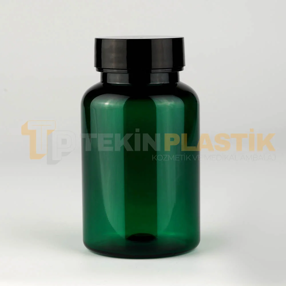 38 Ağız 150 ML Yeşil Renk Plastik Tablet Kapsül İlaç Şişesi Contalı Siyah Düz Kapaklı 38 Ağız 150 ML Yeşil Renk Plastik Tablet Kapsül İlaç Şişesi Contalı Siyah Düz Kapaklı