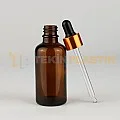 50 ML Toptan Amber Renk Cam Damlalıklı Dropper Şişe Metal Gold Siyah Damlalık 50 ML Toptan Amber Renk Cam Damlalıklı Dropper Şişe Metal Gold Siyah Damlalık