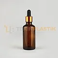 50 ML Toptan Amber Renk Cam Damlalıklı Dropper Şişe Metal Gold Siyah Damlalık 50 ML Toptan Amber Renk Cam Damlalıklı Dropper Şişe Metal Gold Siyah Damlalık