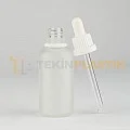 50 ML Buzlu Model Topan Cam Damlalıklı Dropper Şişe Plastik Delikli Kapaklı 50 ML Buzlu Model Topan Cam Damlalıklı Dropper Şişe Plastik Delikli Kapaklı